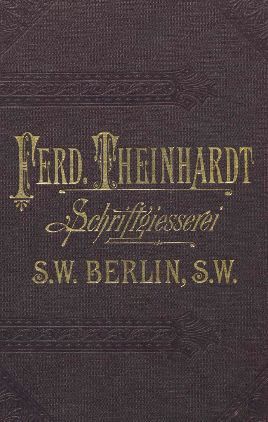 Musterbuch Ferd. Theinhardt Schriftgießerei 