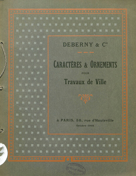 Caractères et ornements pour travaux de ville