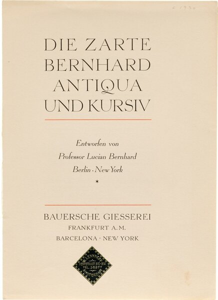 Die Zarte Bernhard Antiqua und Kursiv