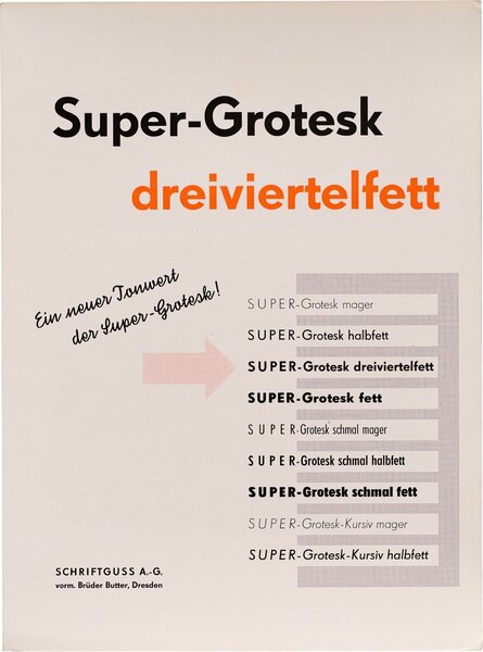 Super-Grotesk dreiviertelfett
