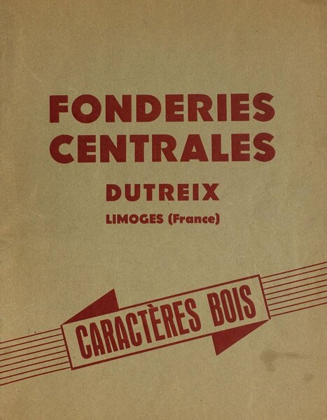 Specimen Caracteres Bois Dutreix