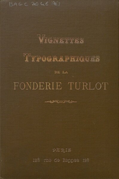 Vignettes typographiques de la fonderie Turlot