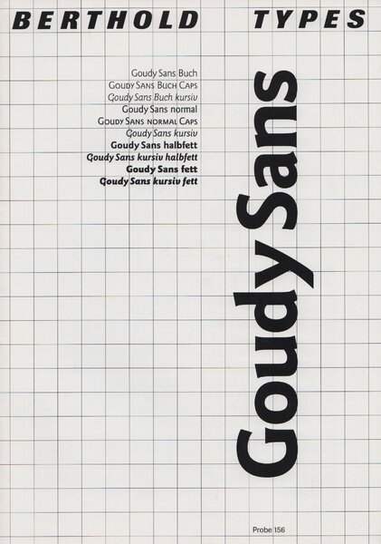 Probe 156: Goudy Sans