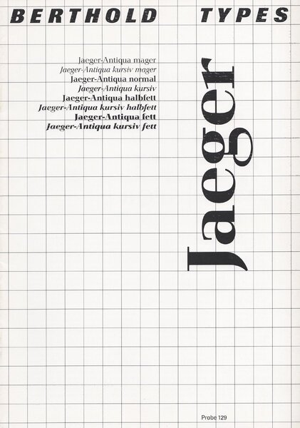 Probe 129: Jaeger-Antiqua