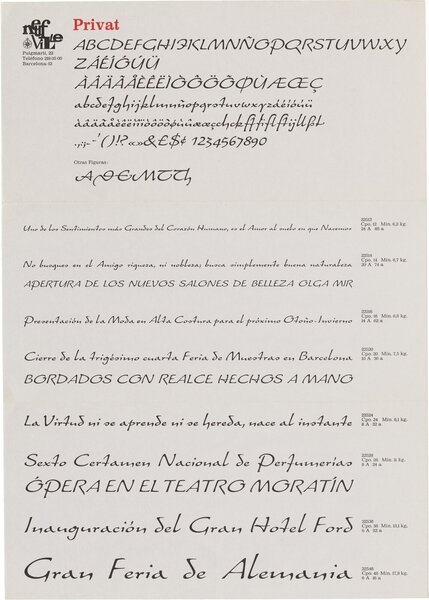 Privat: unable escritura con personalidad propia