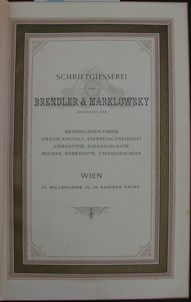 Schriftgiesserei von Brendler & Marklowsky