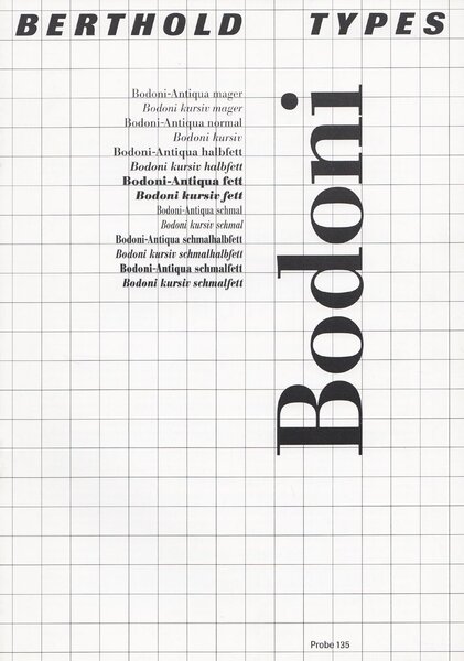 Probe 135: Bodoni
