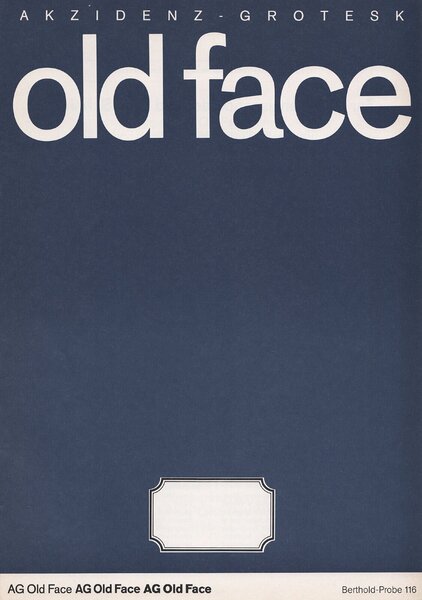 Probe 116: Akzidenz-Grotesk Old Style