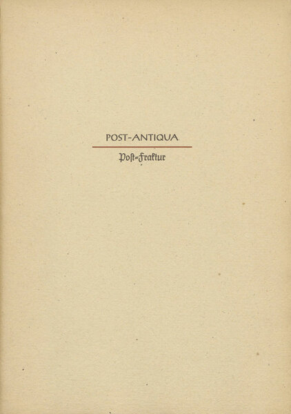 Post-Antiqua, Post-Fraktur
