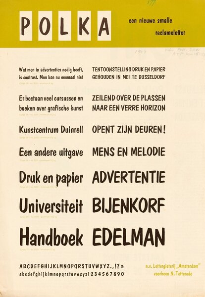 Polka: een nieuwe smalle reclameletter