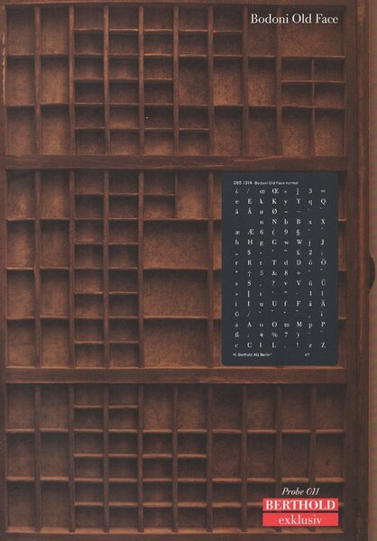 Probe 011: Bodoni Old Face