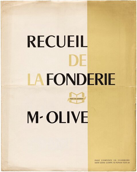 Recueil de La Fonderie M-Olive
