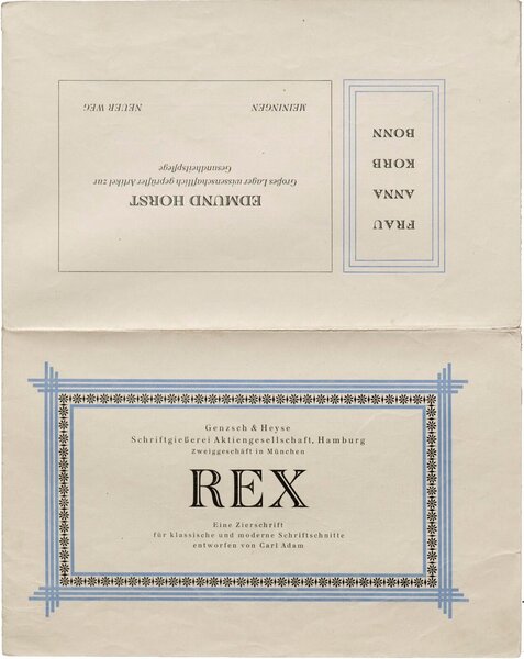 Rex: Eine Zierschrift für klassische und moderne Schriftschnitte