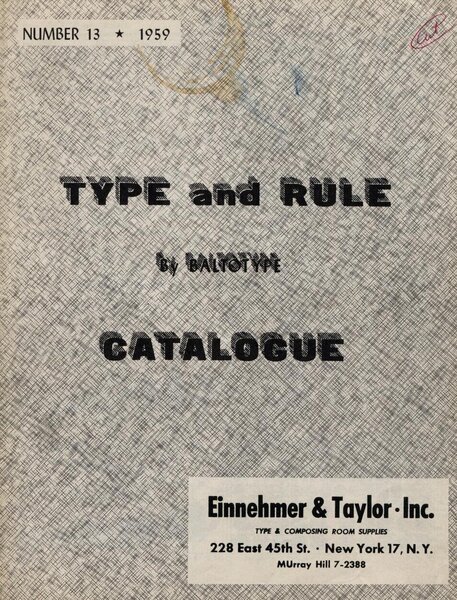 Type and Rule by Baltotype Catalogue