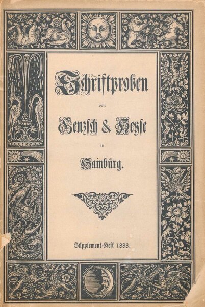 Schriftproben von Genzsch & Heyse in Hamburg, Supplement-Heft 1888