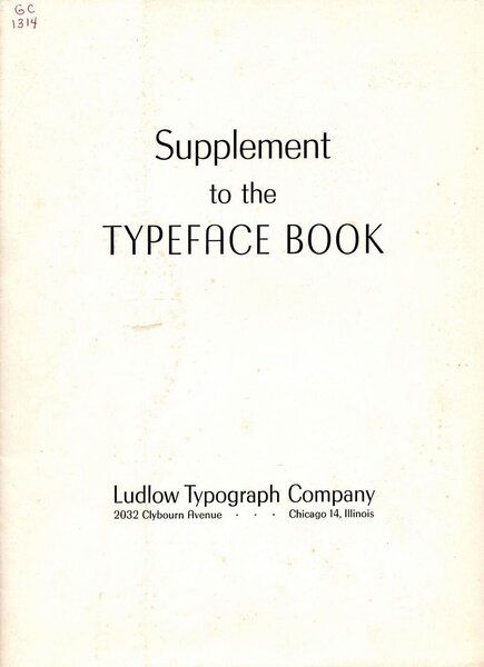Supplement to the Typeface Book