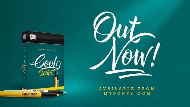XXII CoolScript: The vibrant typeface with a ton of alternates // LLC94