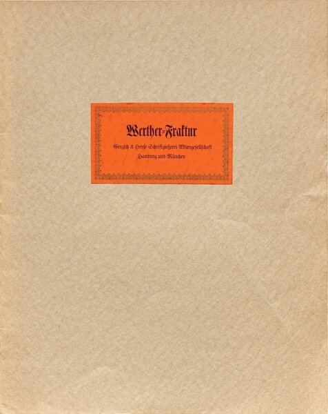 Werther-Fraktur: Eine klassische Schrift für den Druck deutscher Bücher