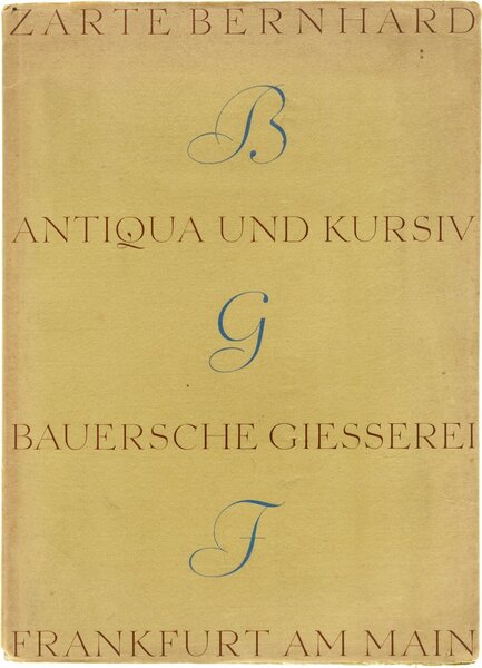 Zarte Bernhard Antiqua und Kursiv