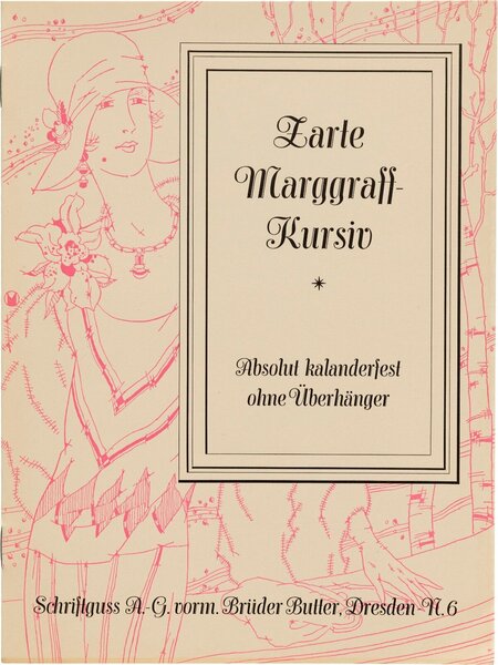 Zarte Marggraff Kursiv: Absolut kalenderfest ohne Überhänger