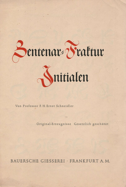 Zentenar-Fraktur Initialen