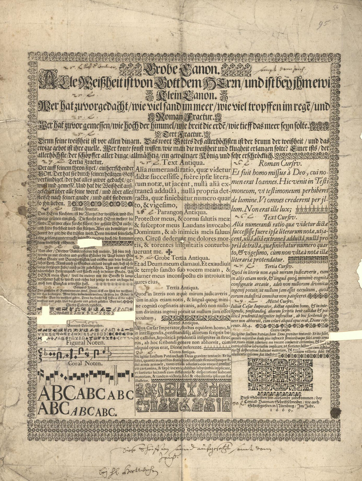 Diese Schriften sein allesambt zubekommen / bey Conrad Baumann Schriftschneider, wie auch Schriftgiesern in Nürnberg // LLC2597