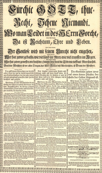 Diese Schriefften findet man, um einen billichen Preiß bey mir / Georg Albertus Baumann, Schrifftschneider, und Schrifftgiesser, wohnhafft neben Gelben Löwen in Nürnberg