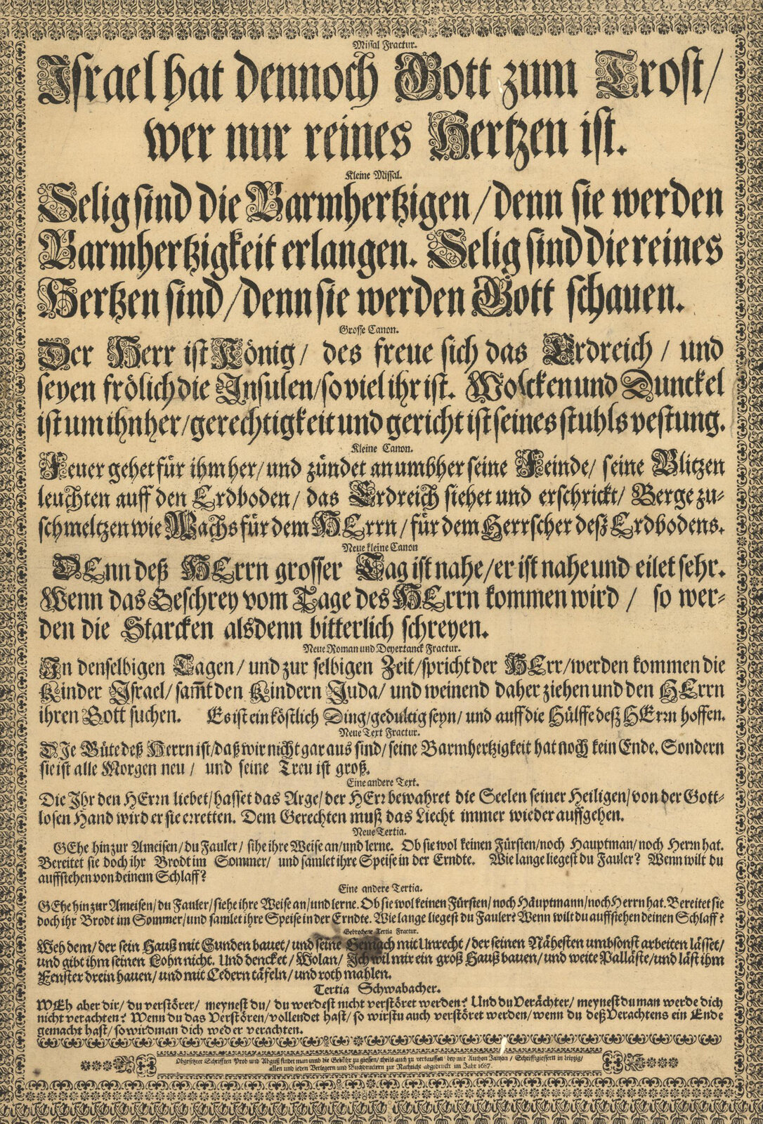 Obgesetzter Schrifften Prob und Abguß findet man umb die Gebühr zu giessen, theils auch zu verkauffen / bey mir Anthon Janson, Schrifftgiessern in Leipzig // LLC2590
