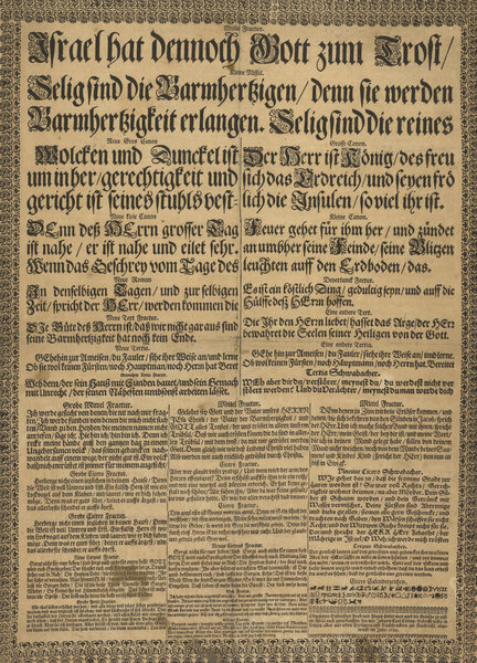 Obgesetzter Schrifften Prob und Abguß findet man umb die Gebühr zu gissen, theils auch zu verkauffen / bey mir Johann Carl Edling, Schriftgiesser in Leipzig