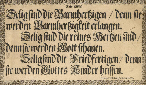 Kleine Missal / Leipzig, by Anton Janson zufinden