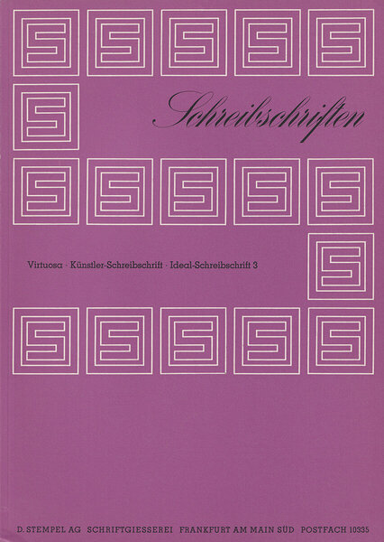 Schreibschriften: Virtuosa, Künstler-Schreibschrift, Ideal-Schreibschrift 3