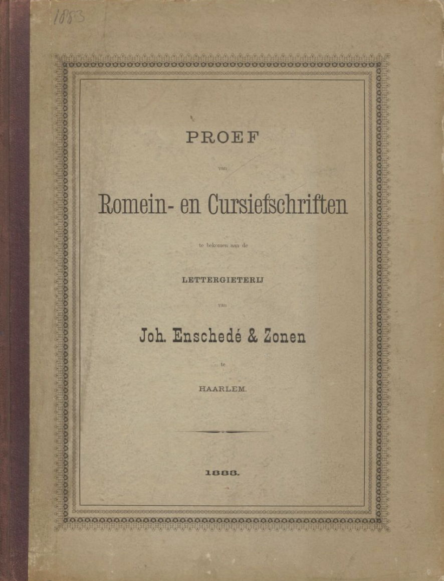 Proef van romein- en cursiefschriften 